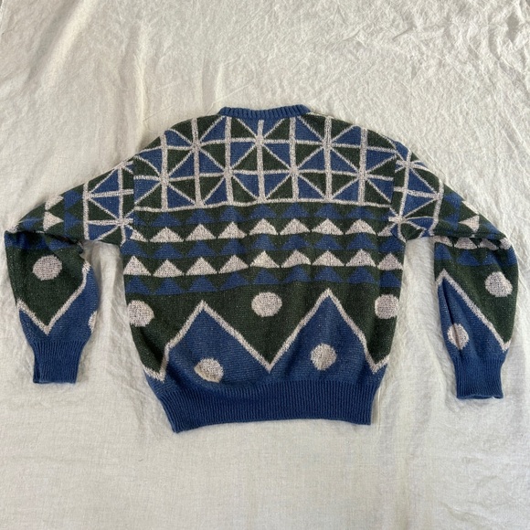 Vintage Benetton Italian Mohair Patterned Sweater - Picture 2 of 5